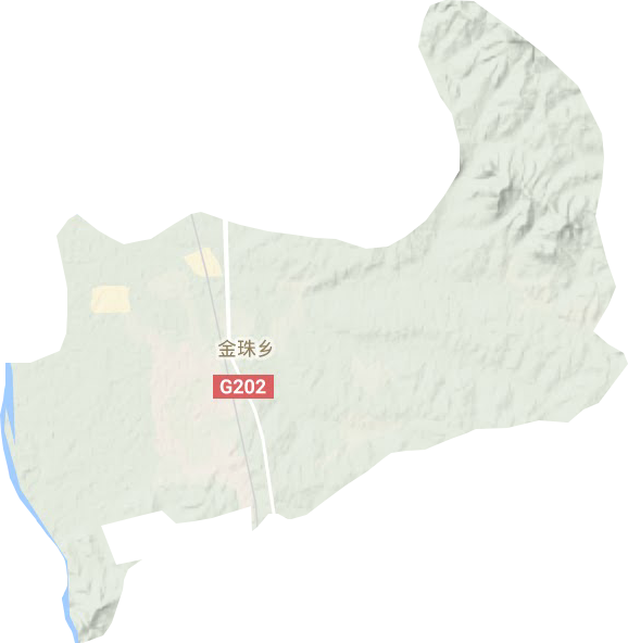 金珠鎮(zhèn)地形圖