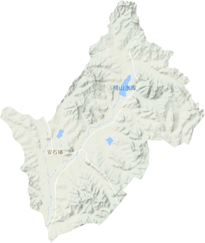 安石鎮(zhèn)地形圖