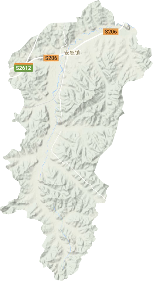 安恕鎮(zhèn)地形圖