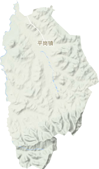 平崗鎮地形圖