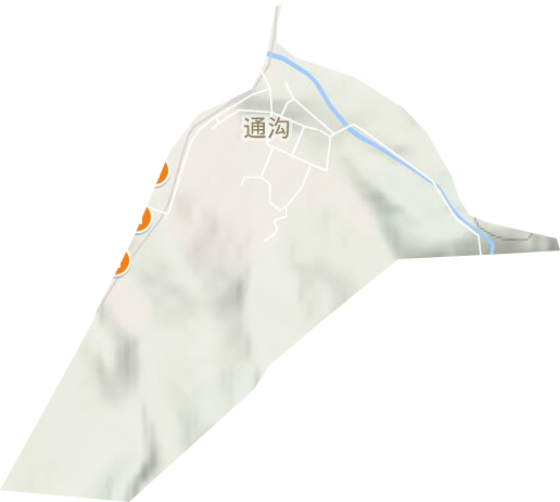 通溝街道地形圖