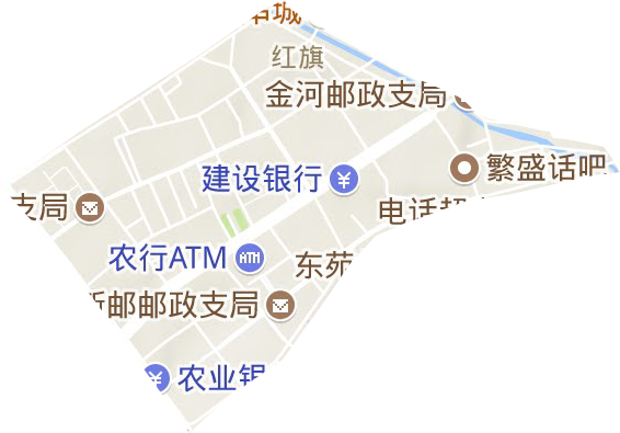 紅旗街道地形圖