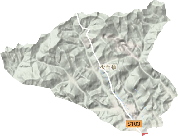板石街道地形圖