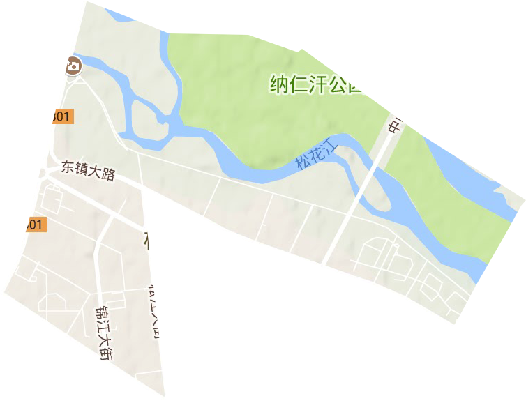 濱江街道地形圖