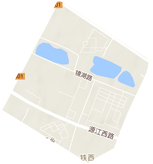 鏡湖街道地形圖