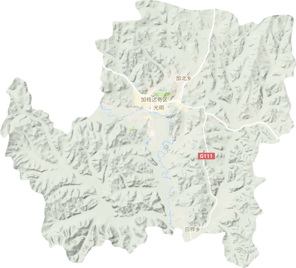加格達(dá)奇區(qū)地形圖