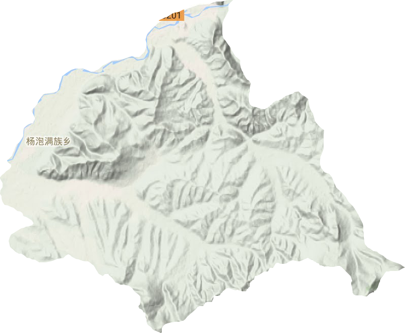 楊泡滿族鄉(xiāng)地形圖