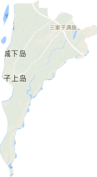 三家子滿族鄉地形圖