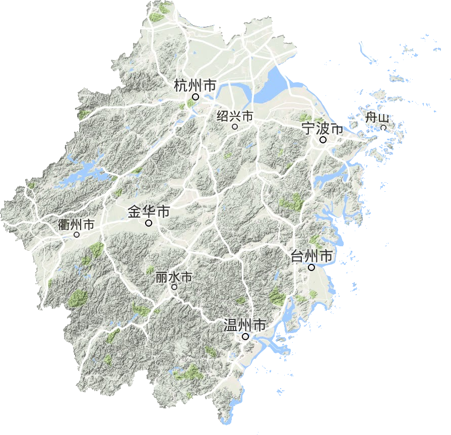 浙江省地形圖
