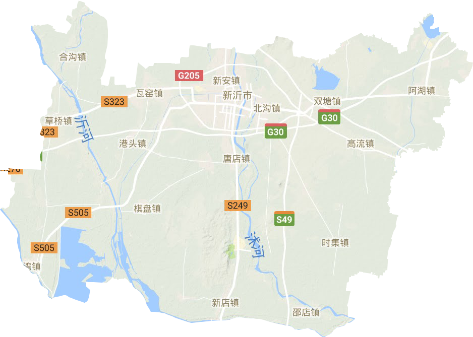 新沂市地形圖