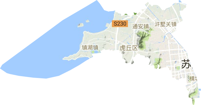 虎丘區地形圖