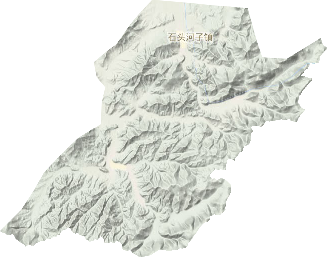 石頭河子鎮(zhèn)地形圖