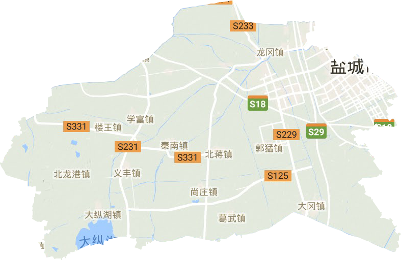 鹽都區(qū)地形圖