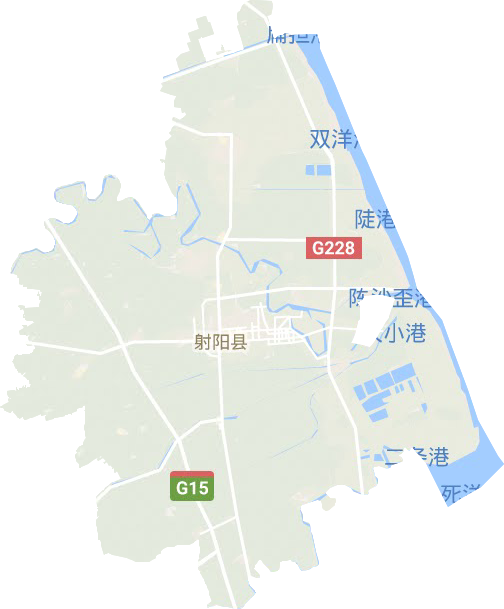射陽縣地形圖