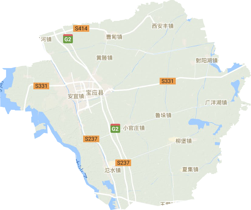 寶應縣地形圖
