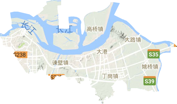 京口區(qū)地形圖