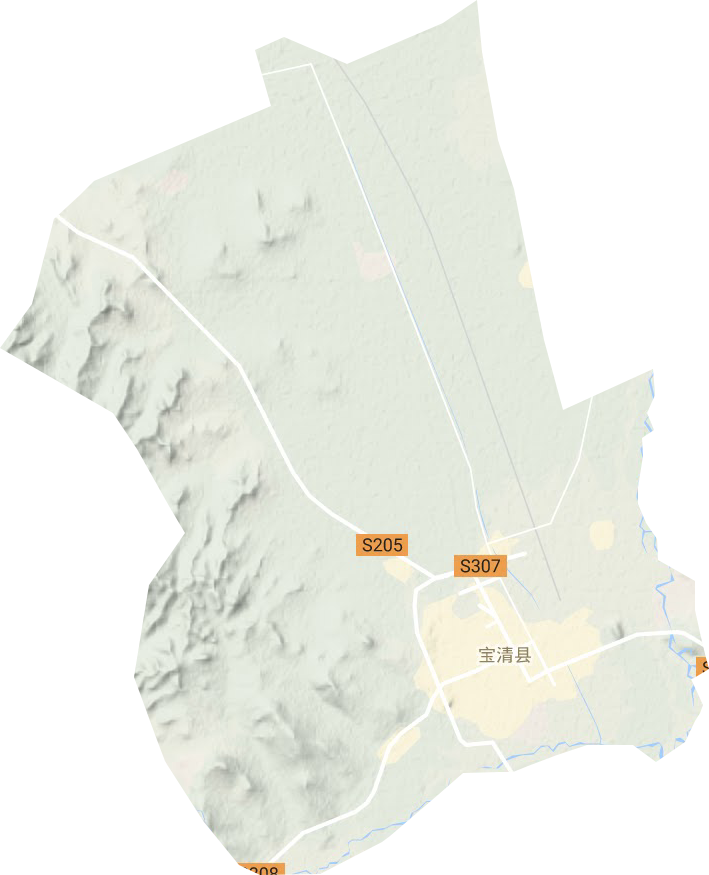 寶清鎮(zhèn)地形圖