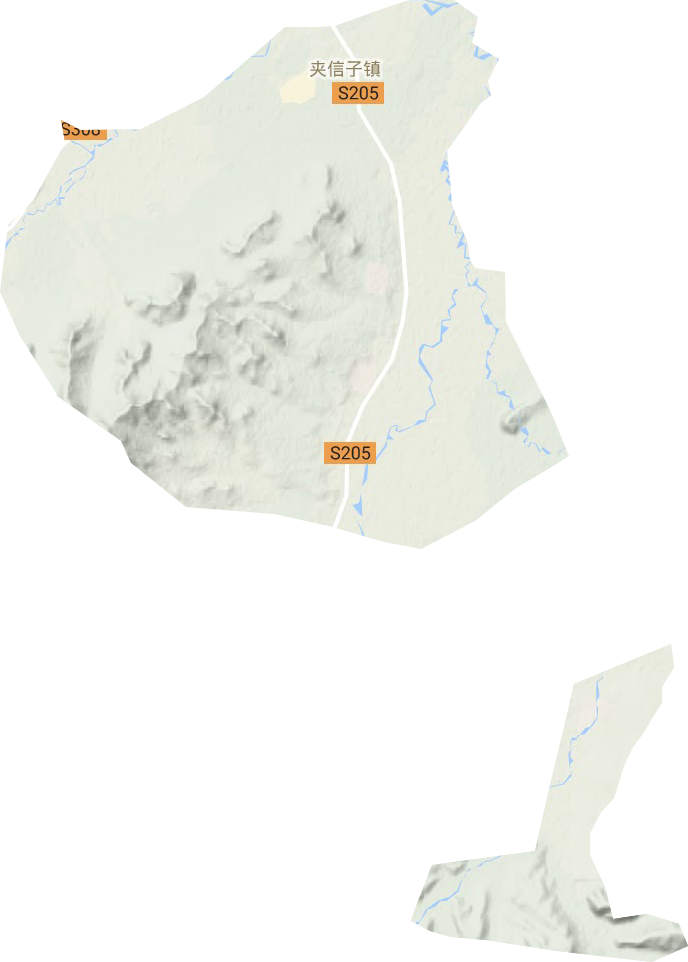 夾信子鎮地形圖