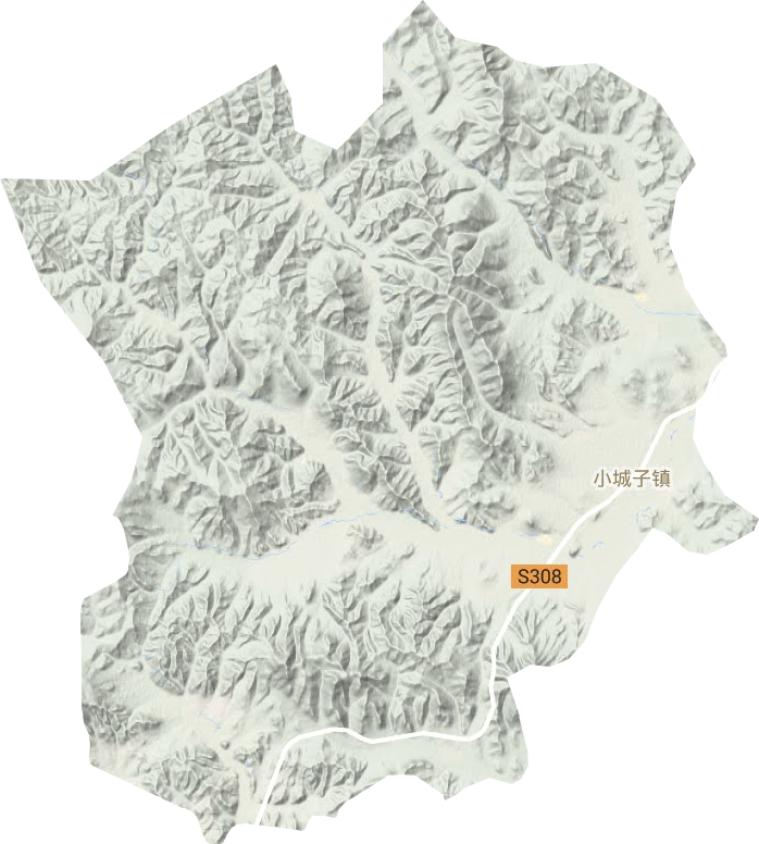 小城子鎮(zhèn)地形圖