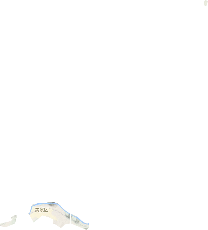 美溪街道地形圖