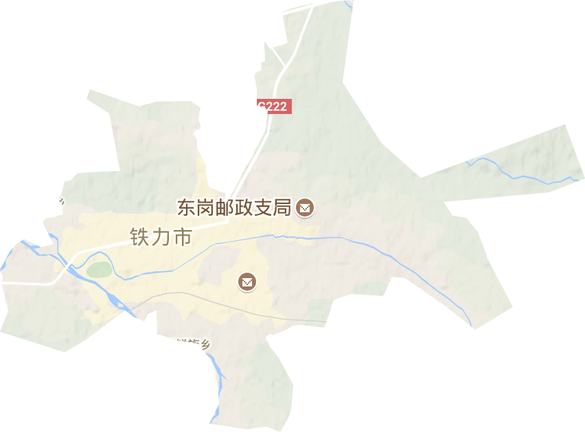 鐵力鎮地形圖