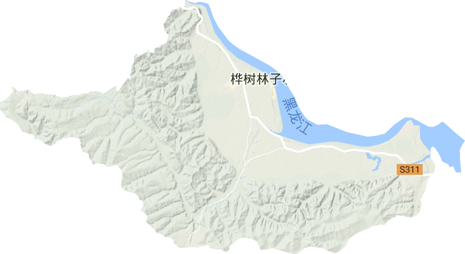 沿江滿族鄉地形圖