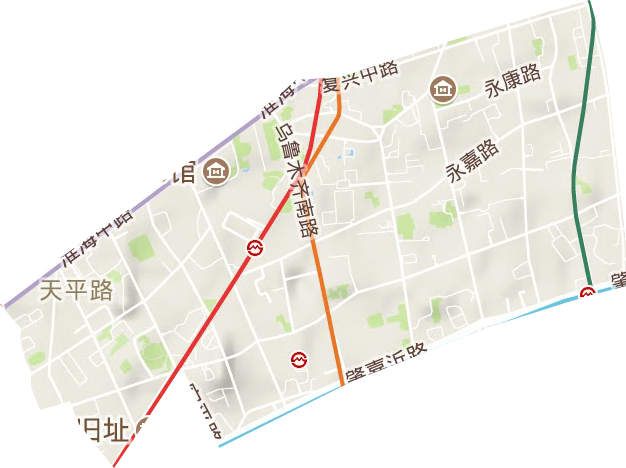 天平路街道地形圖