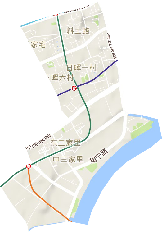斜土路街道地形圖