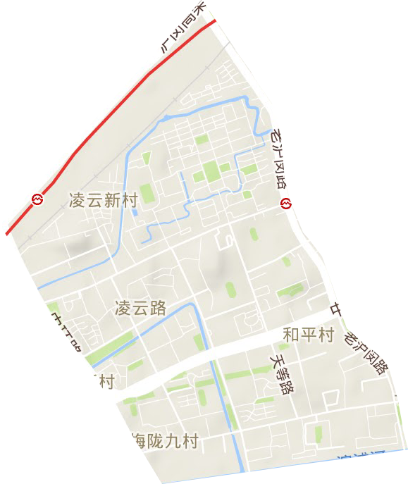 凌云路街道地形圖