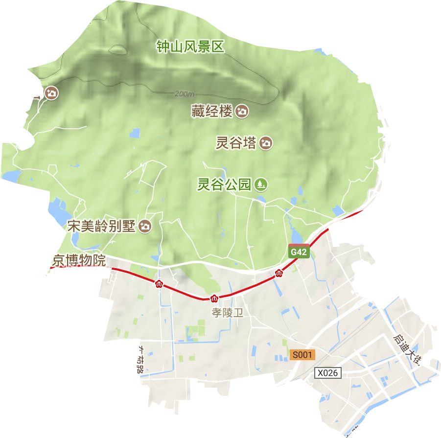孝陵衛街道地形圖