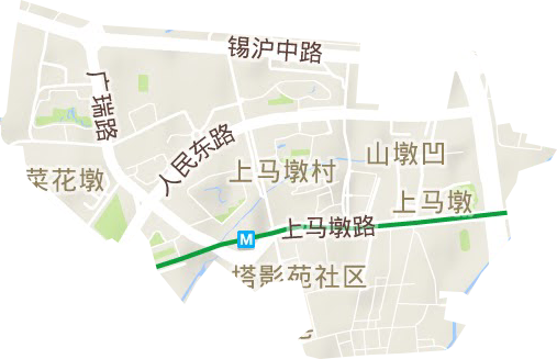 上馬墩街道地形圖