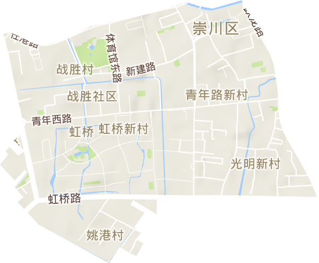 虹橋街道地形圖