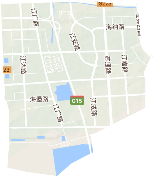南通蘇通科技產業園地形圖