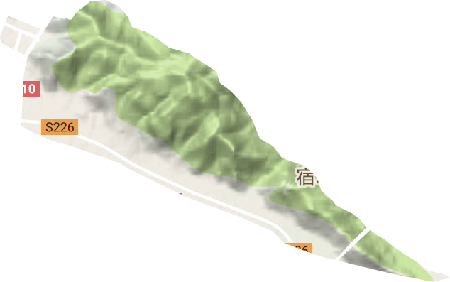 云山街道地形圖