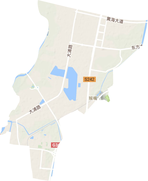 猴嘴街道地形圖