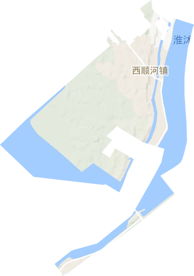 西順河鎮地形圖