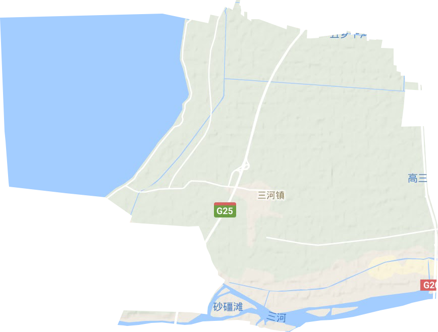 三河鎮(zhèn)地形圖