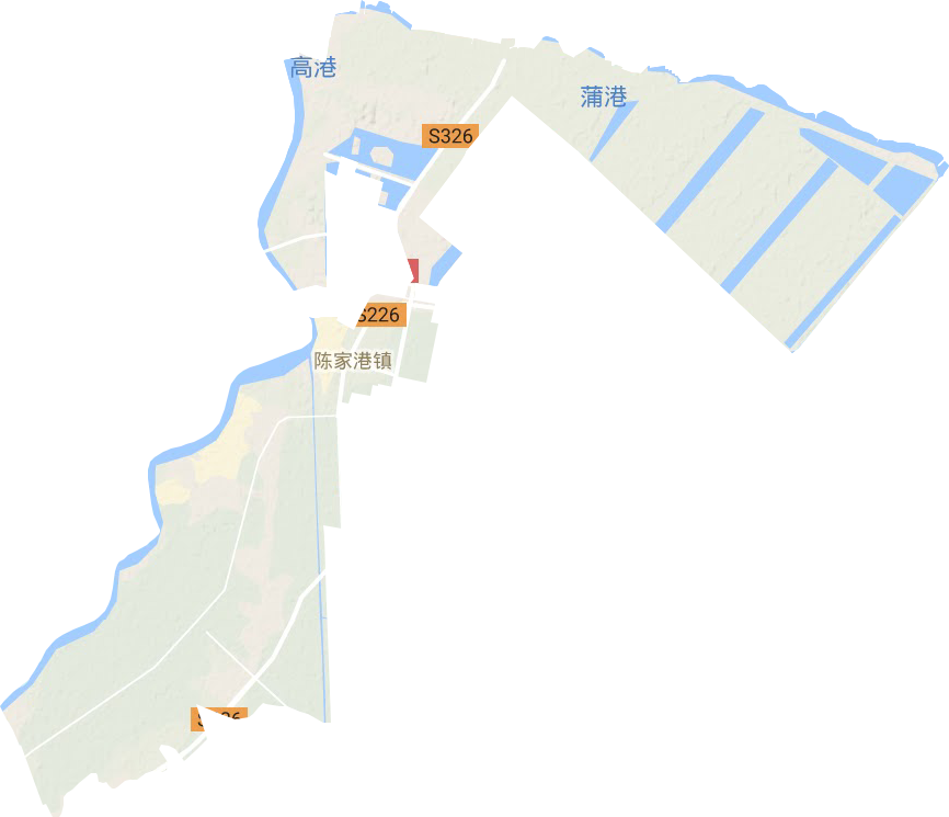 陳家港鎮地形圖