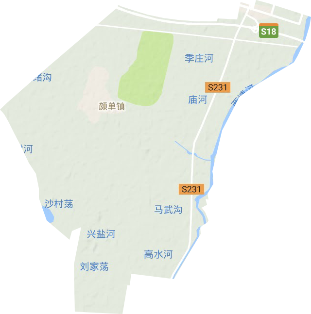 顏單鎮地形圖