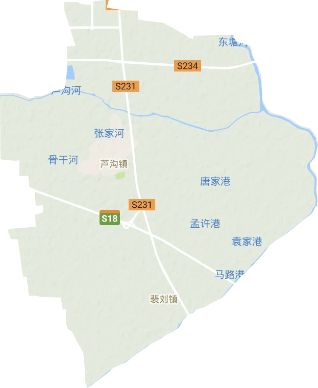 蘆溝鎮(zhèn)地形圖