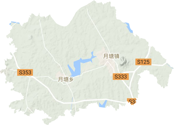 月塘鎮地形圖