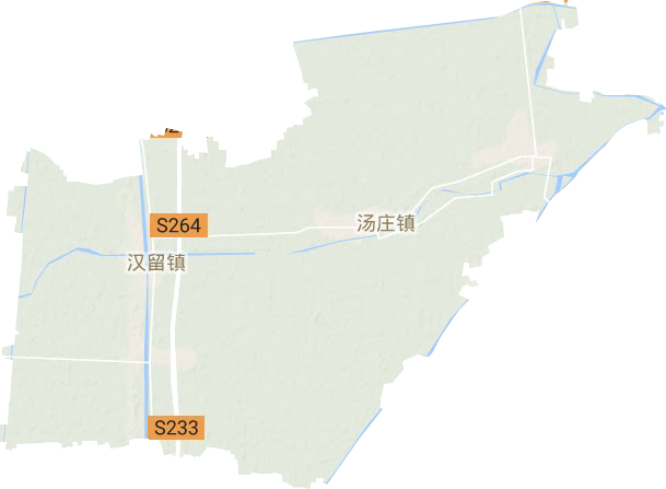 湯莊鎮地形圖