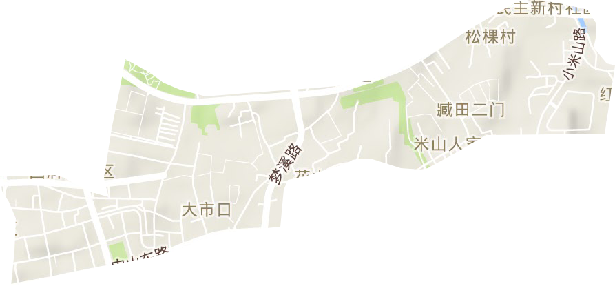 大市口街道地形圖