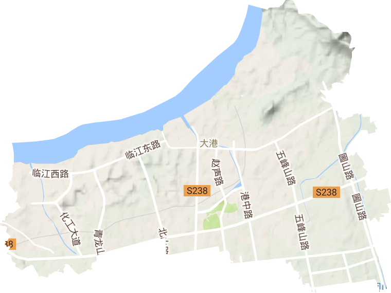 大港街道地形圖