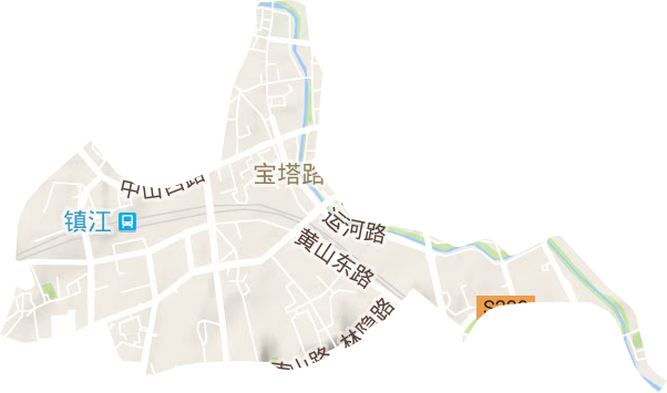 寶塔路街道地形圖