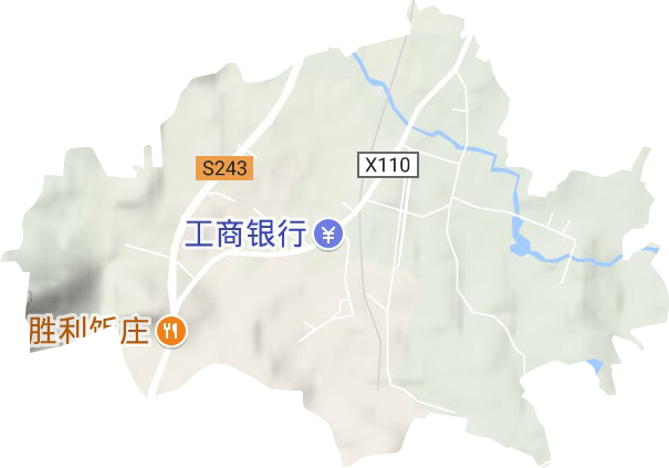 韋崗街道地形圖