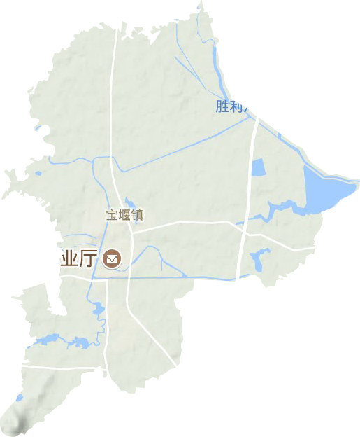 寶堰鎮地形圖