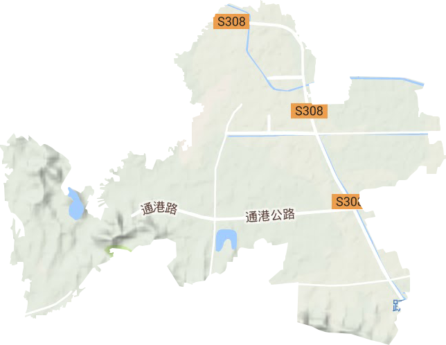 埤城鎮(zhèn)地形圖