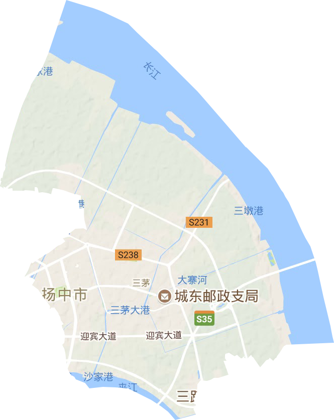 三茅街道地形圖
