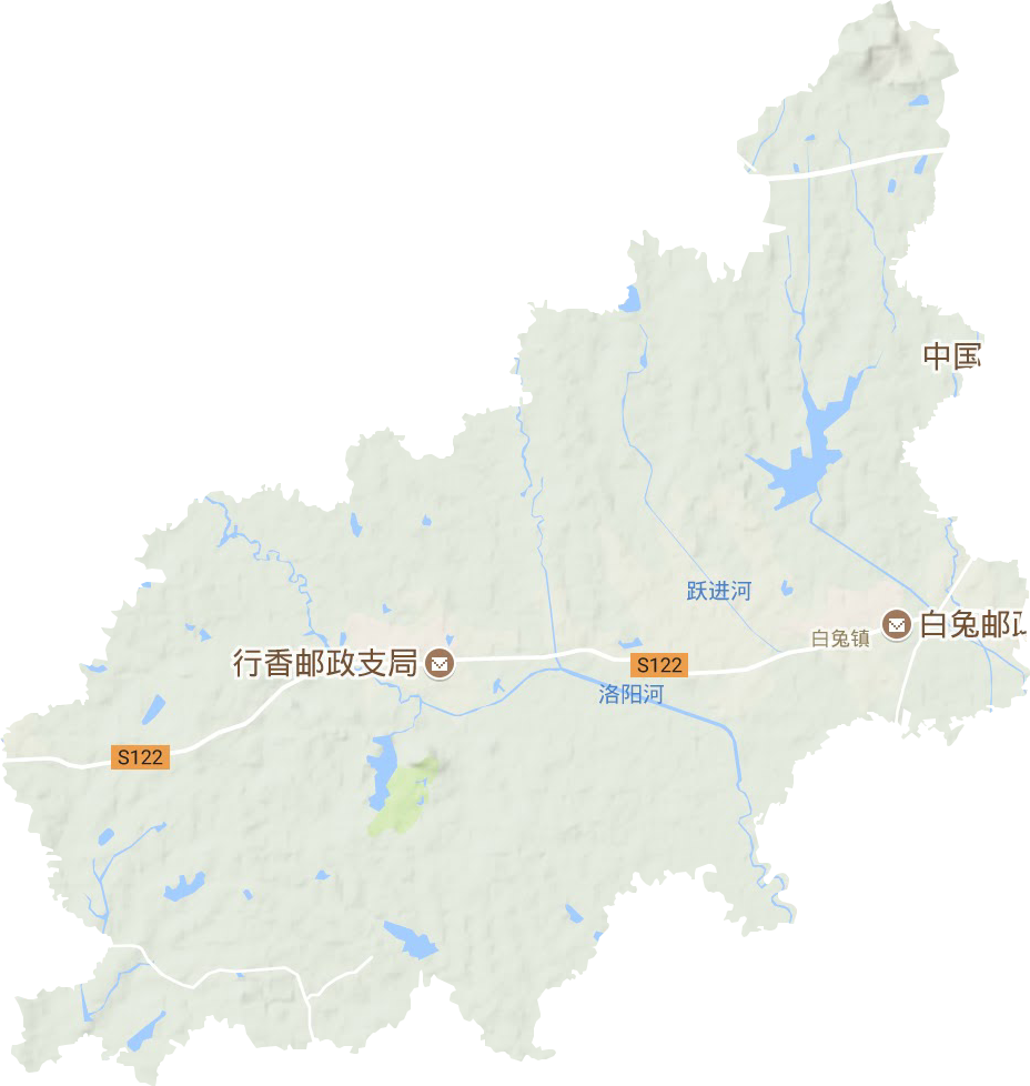 白兔鎮地形圖